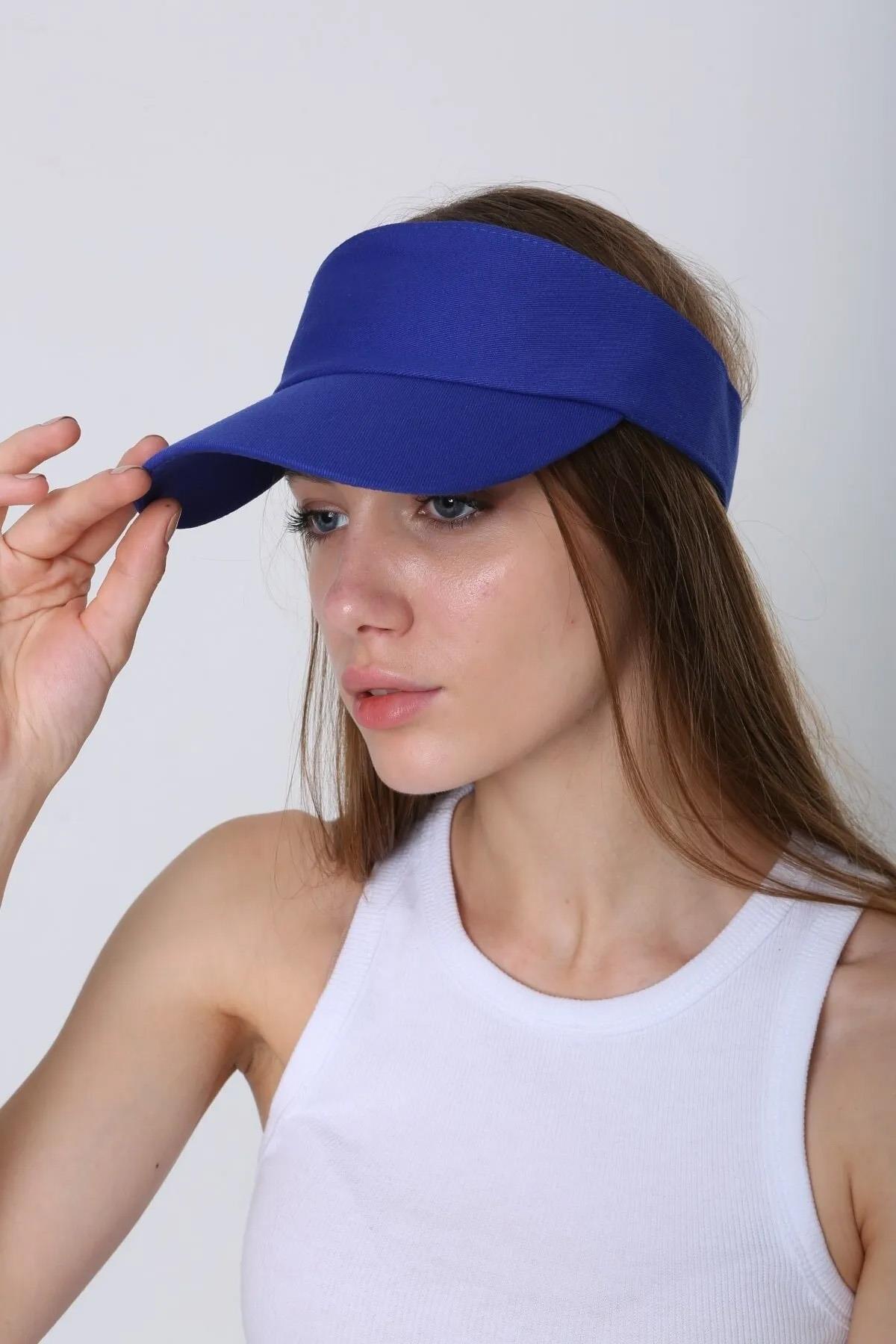 Ayarlanabilir Vizör Tenisçi Golf Şapka Güneş Koruyucu Siperlik RŞ-109 Saks