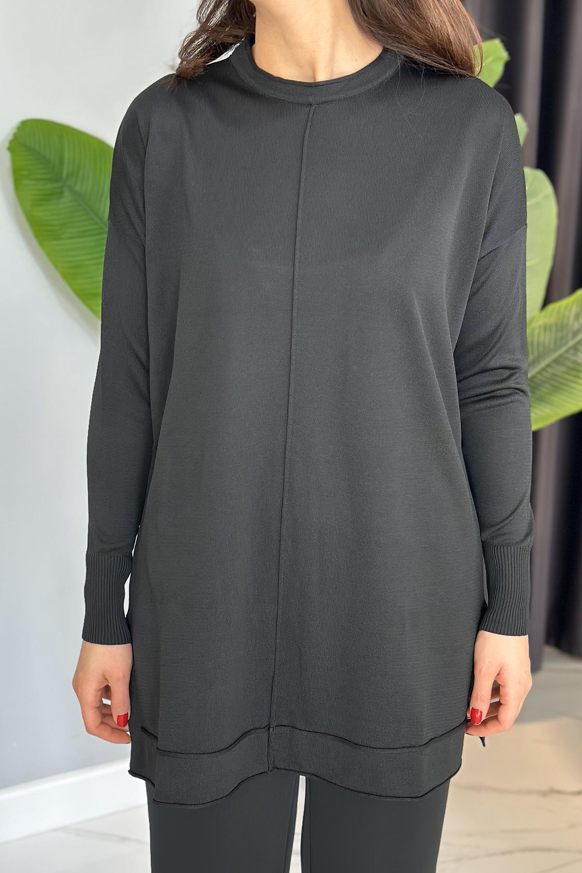 Baisc Triko Tunik 2001 Siyah