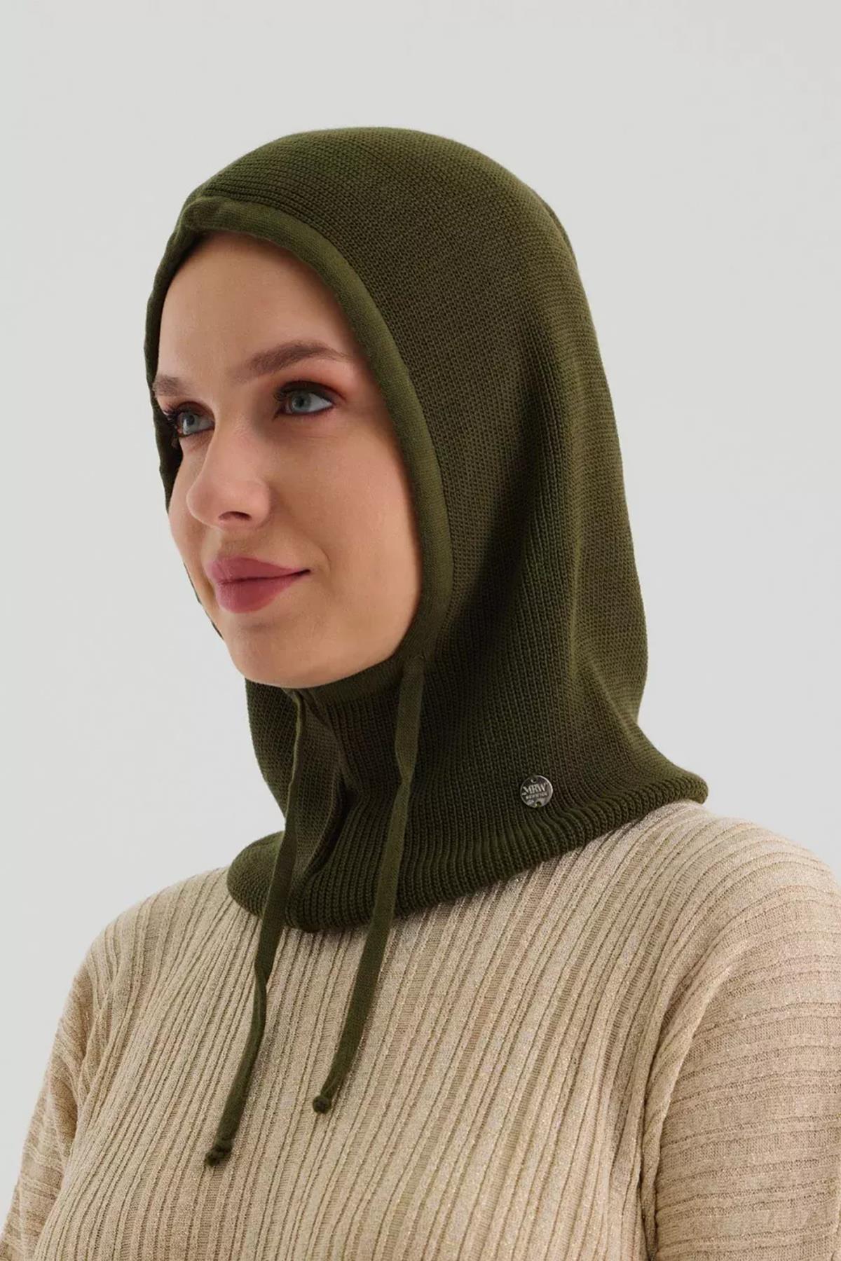 Balaclava Pamuklu Triko Bere 777 Haki