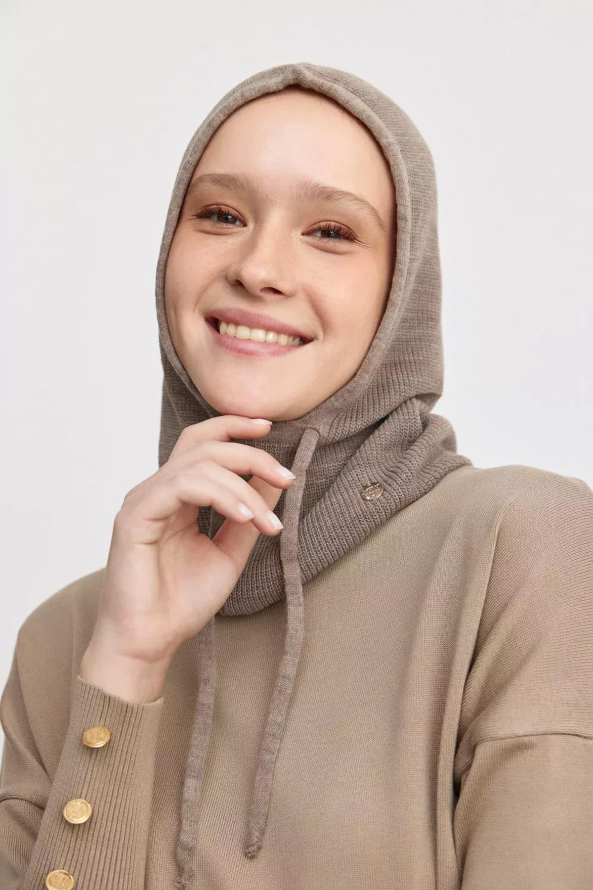Balaclava Pamuklu Triko Bere 777 Vizon