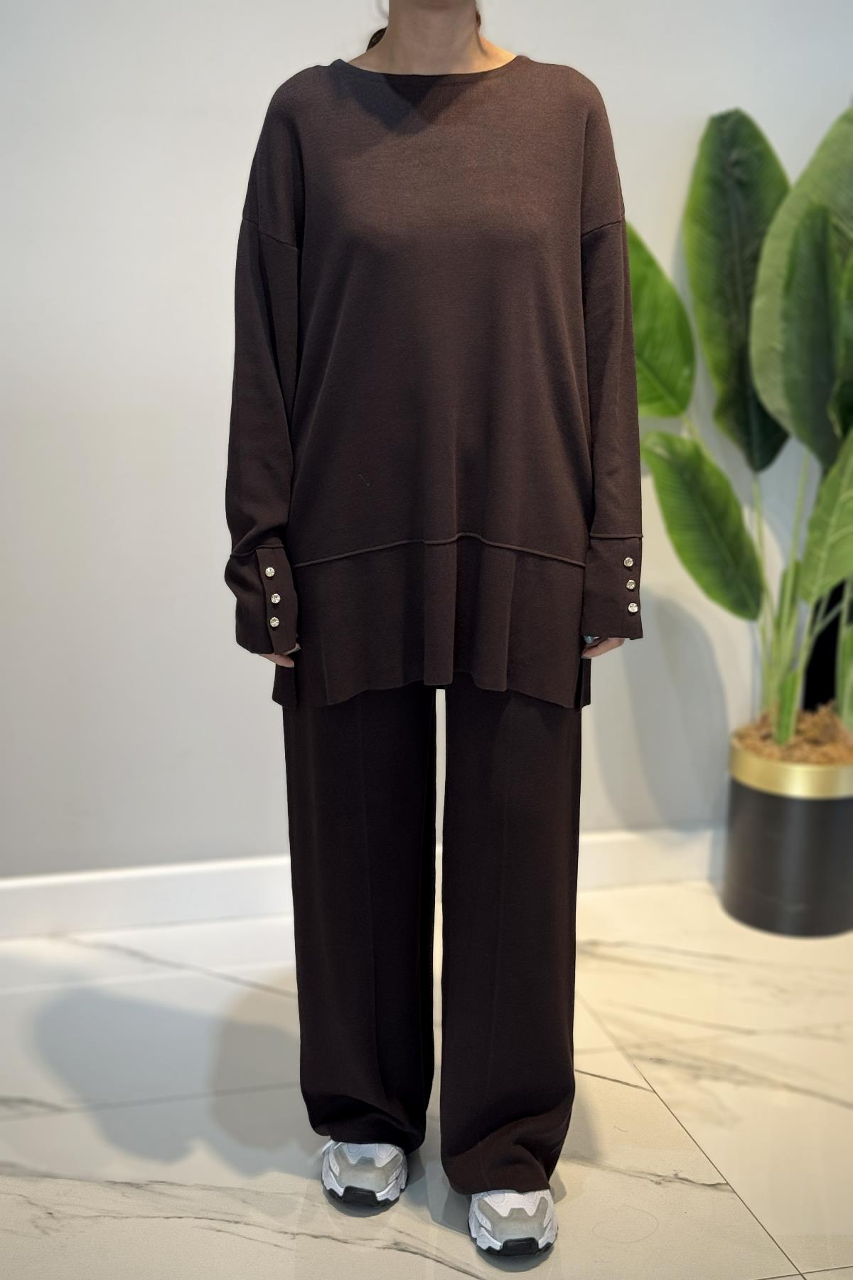 Basic Triko Takım 36211 Kahverengi