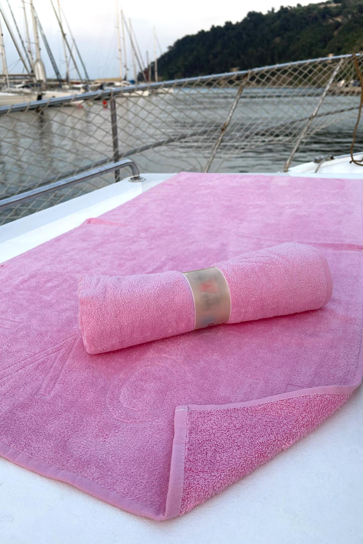 Beach Pamuk Plaj Havlusu 01 Pembe