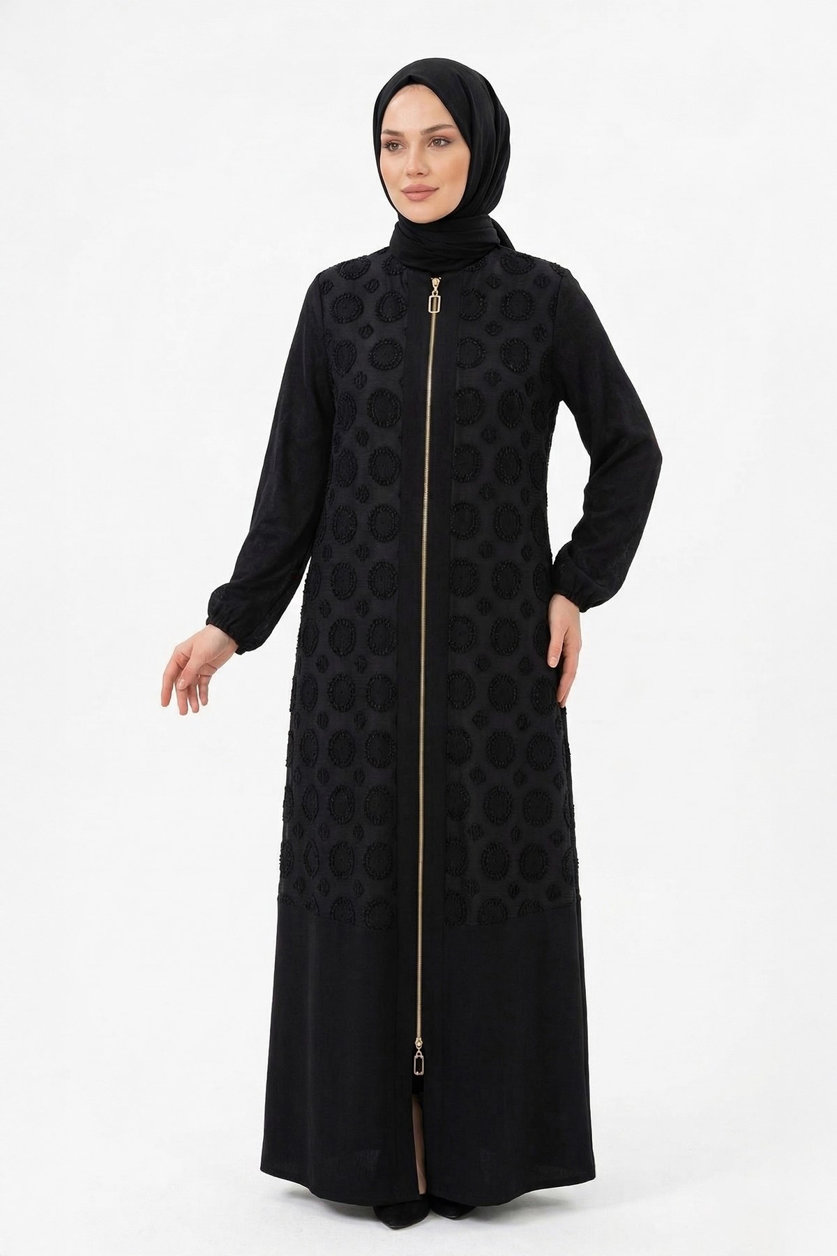 Cupra Ferace Çift Fermuar Detay Kap Ceket 6026 Siyah