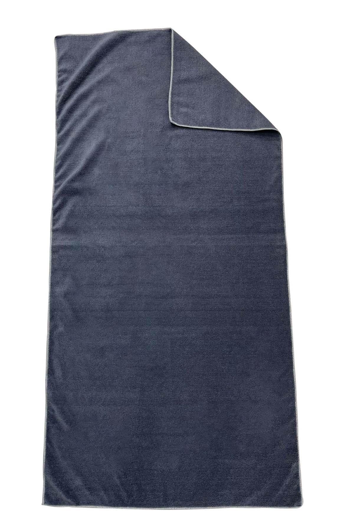 Deniz Havuz Mikrofiber Hızlı Su Emen Plaj Havlusu 01 Antrasit
