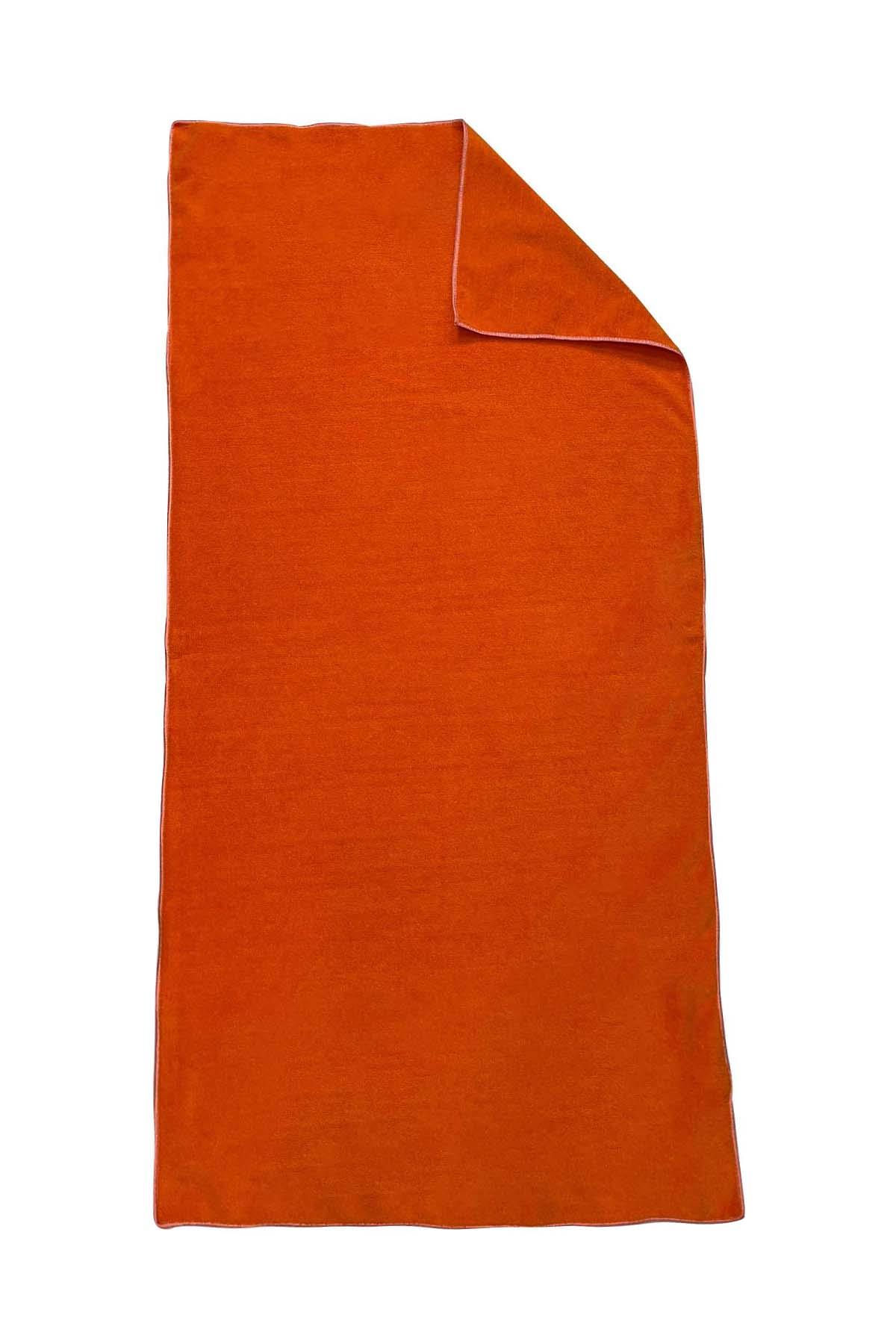 Deniz Havuz Mikrofiber Hızlı Su Emen Plaj Havlusu 01 Turuncu
