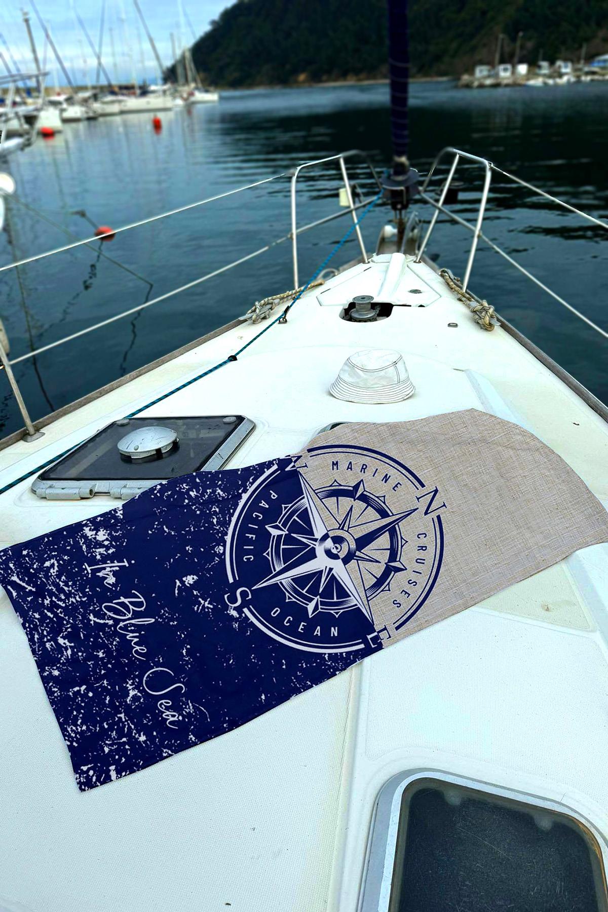 Desenli Deniz Havuz Plaj Havlusu 073