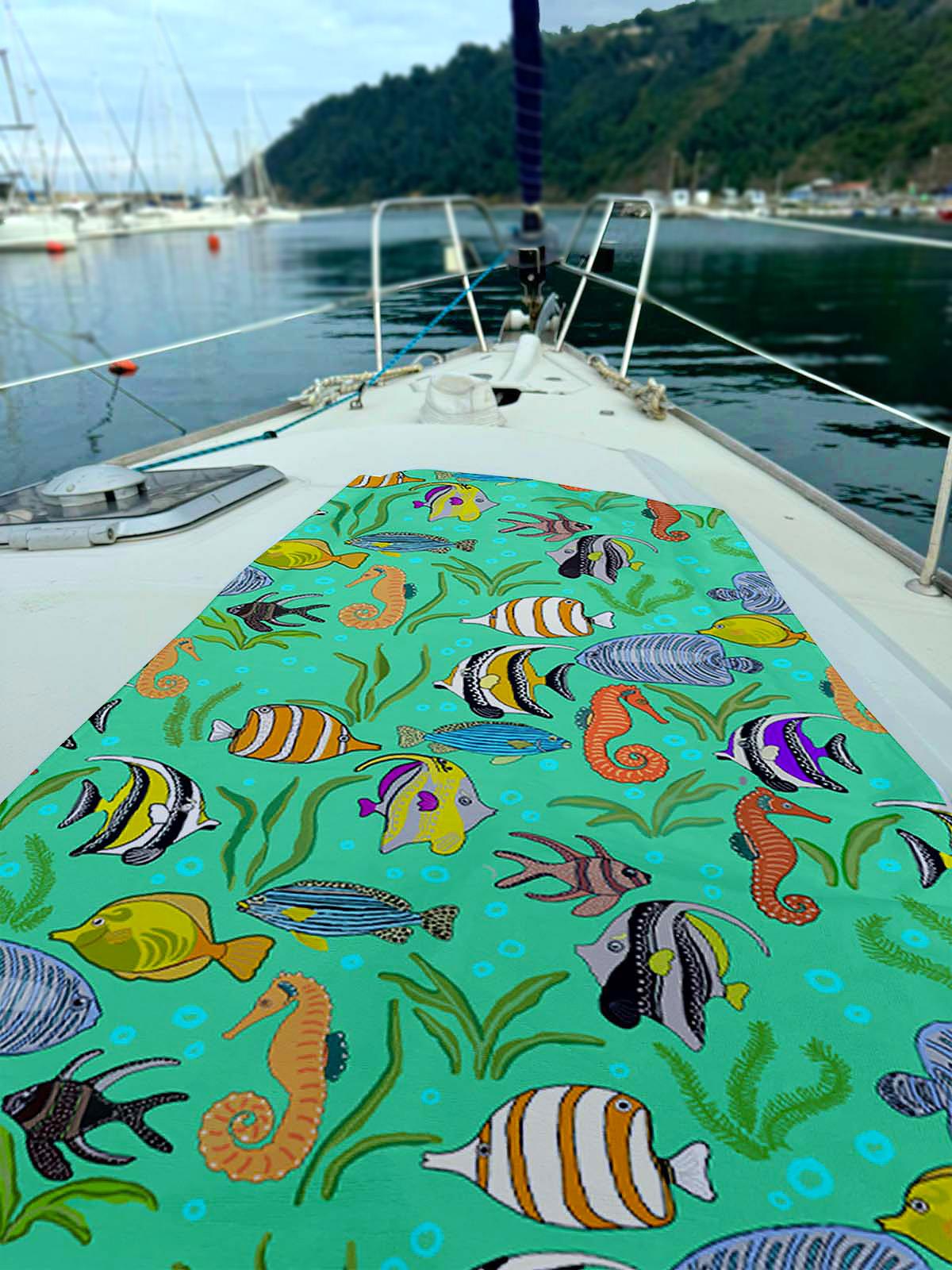 Desenli Deniz Havuz Plaj Havlusu 081
