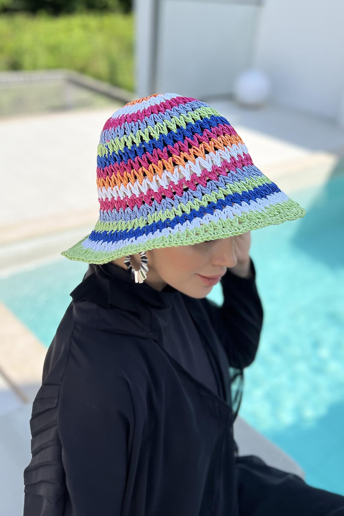 El Örgüsü Hasır Şapka RŞ-88 Mint