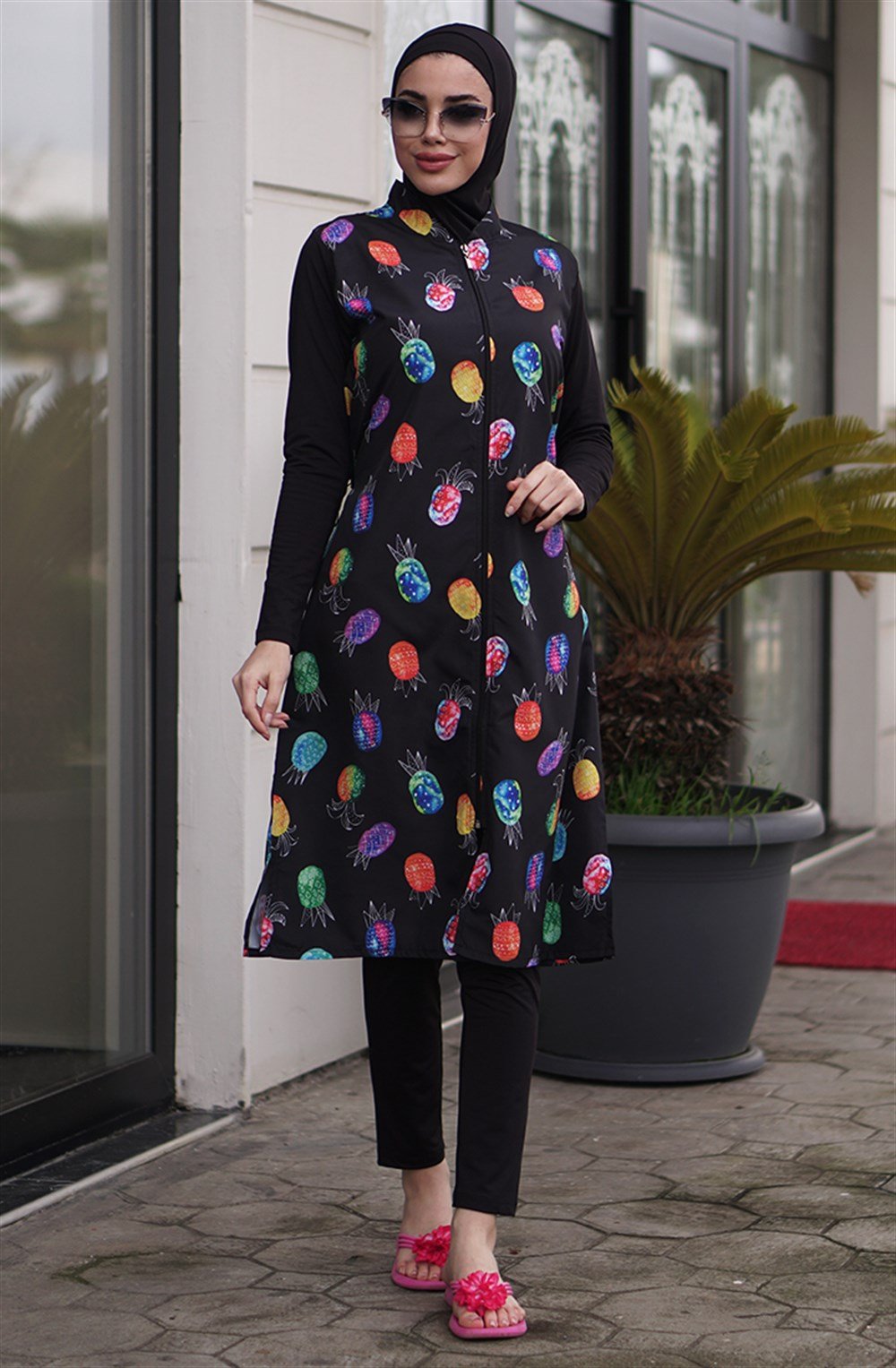 Emayo Tam Kapalı Tesettür Mayo 2004 Çiğdem RengiRengarenk Ananas