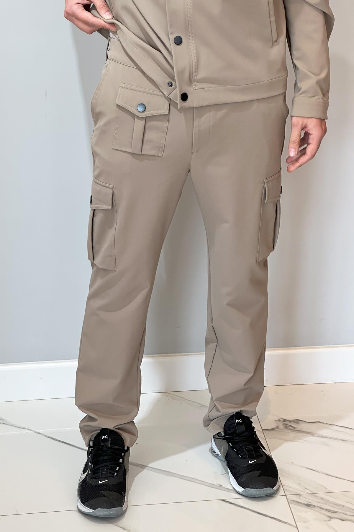 Erkek Çıtçıtlı Pantolon 24720 Bej