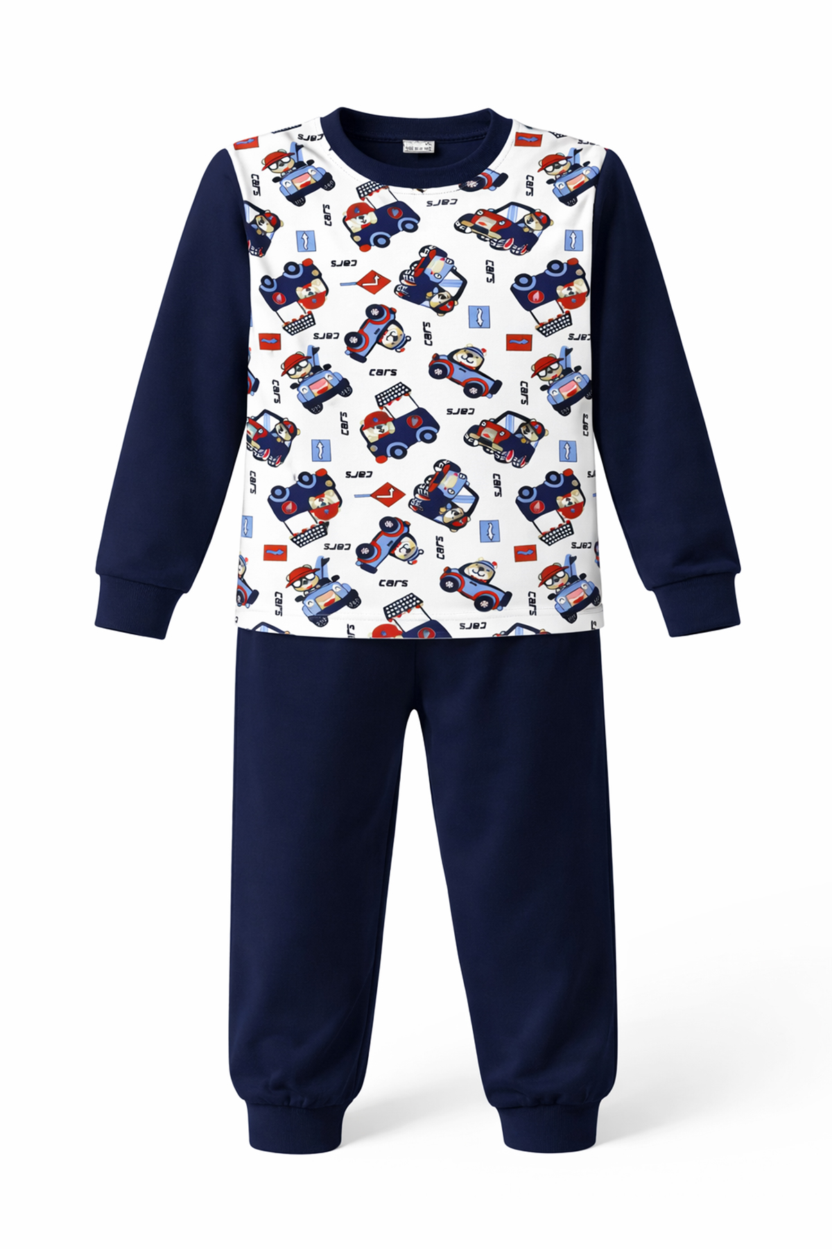 Erkek Çocuk Pamuklu Desenli Pijama Takımı 6068-20 Laci02