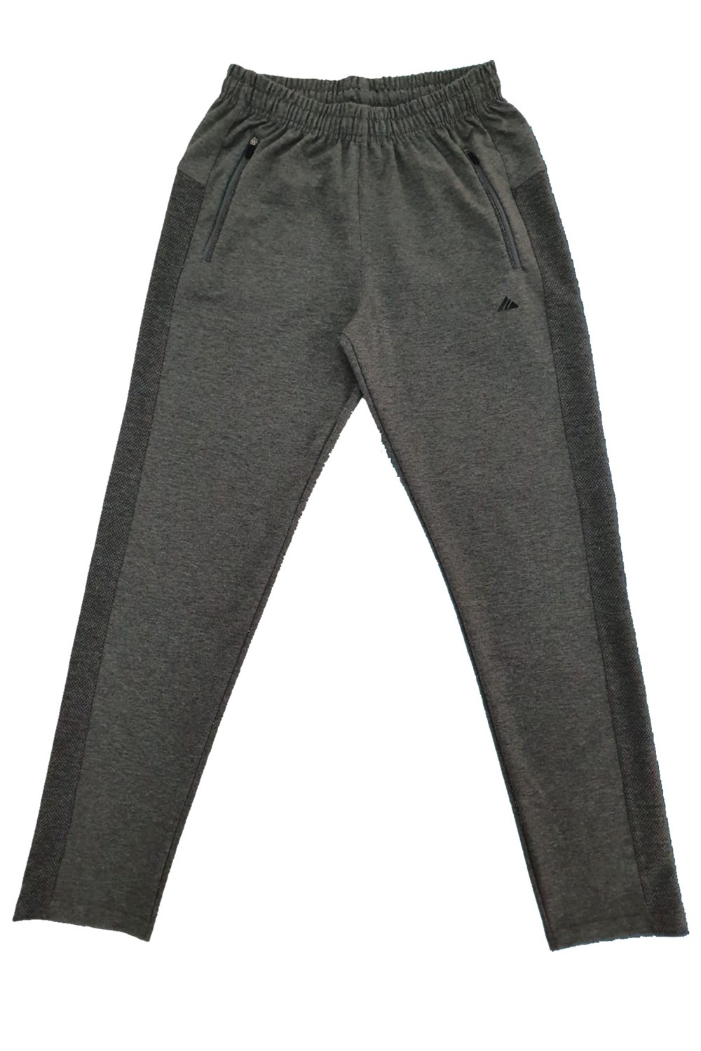 Erkek Eşofman altı petek doku şeritli 3 fermuarlı M9701 Antrasit