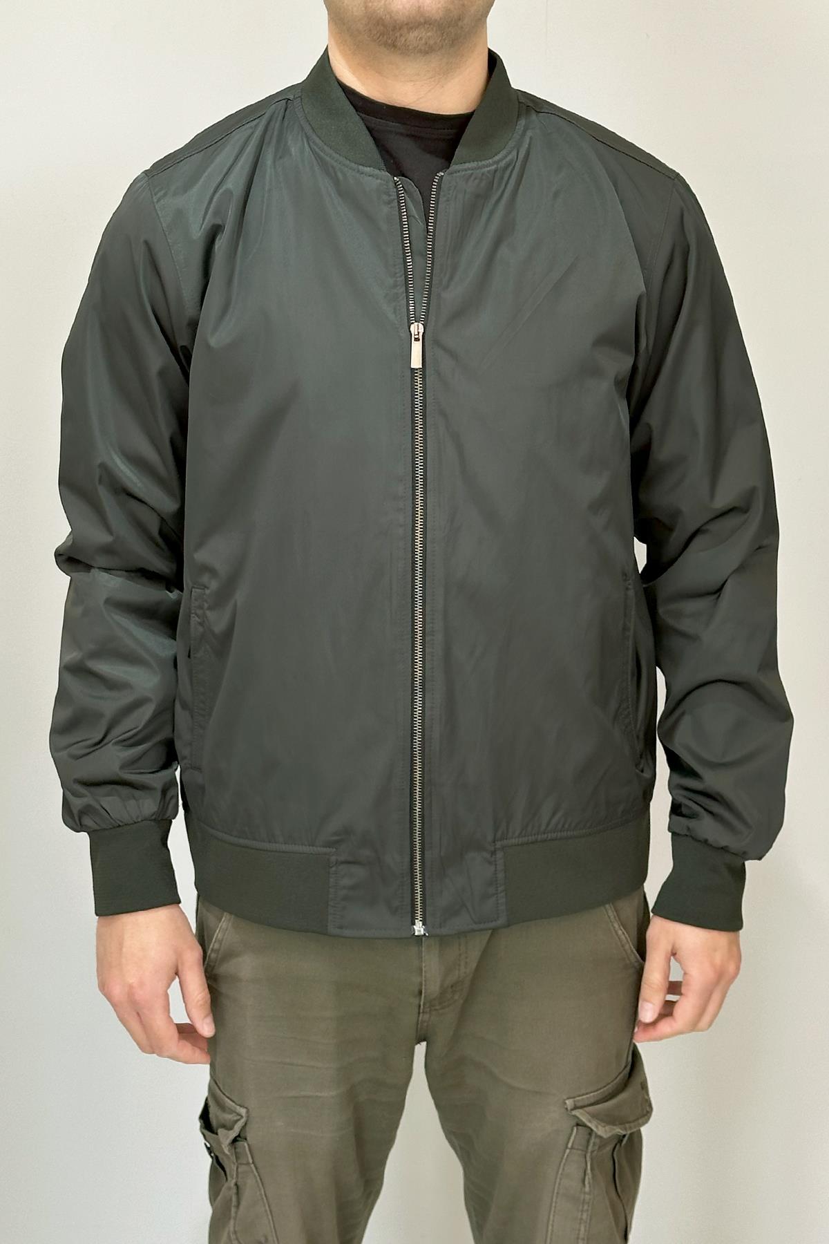 Erkek Kolej Yaka Mevsimlik Ceket Tek Üst REU-9127 Haki