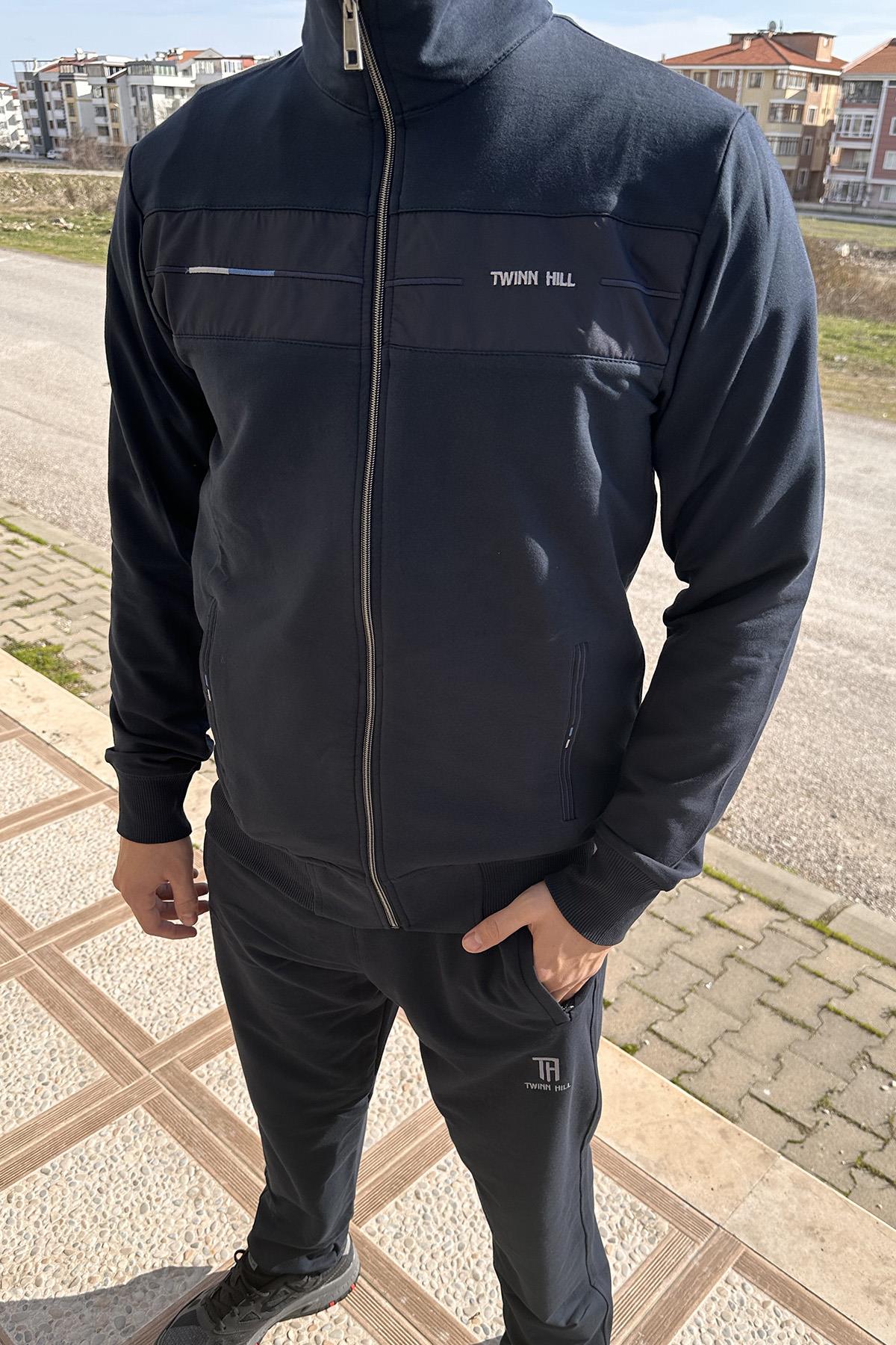 Erkek Likralı Penye Eşofman Takımı 2710 Lacivert