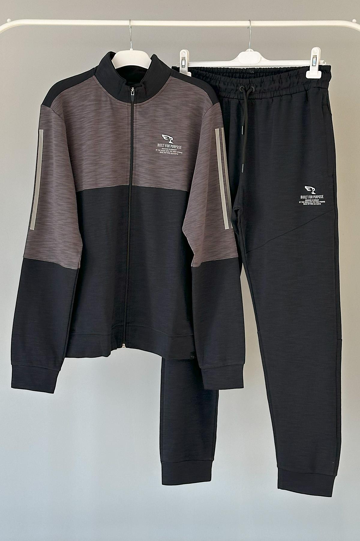 Erkek Likralı Penye Eşofman Takımı 6884 Lacivert