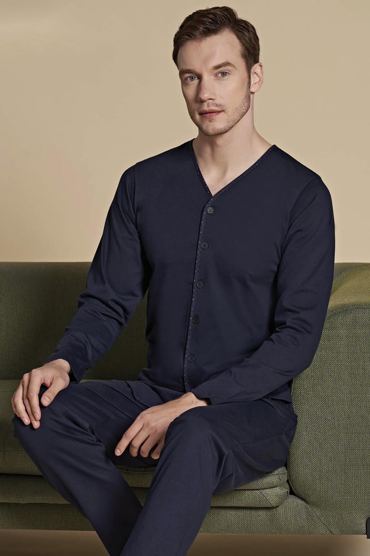 Erkek Pijama Takımı 1517 Lacivert