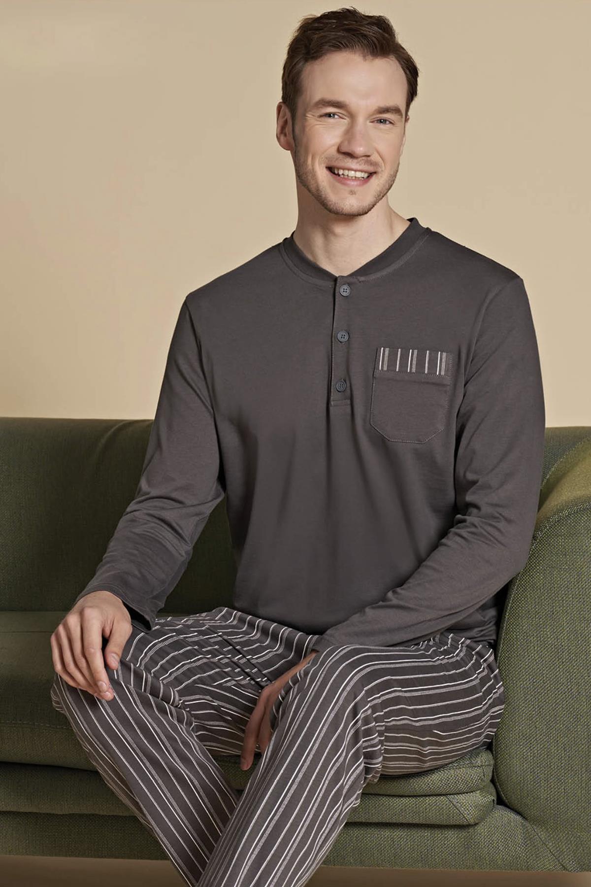 Erkek Pijama Takımı 1525 Haki