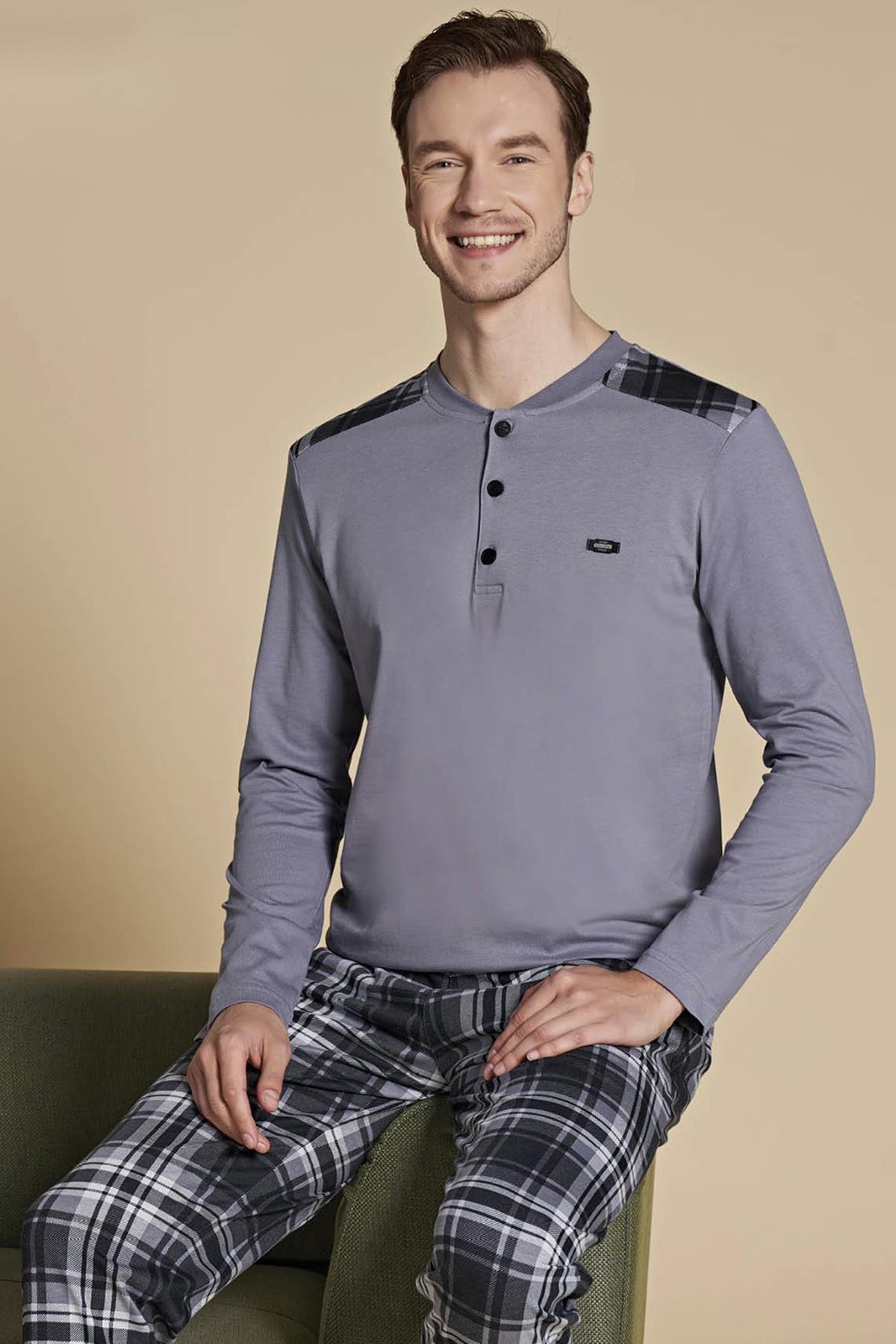 Erkek Pijama Takımı 1526 Taş