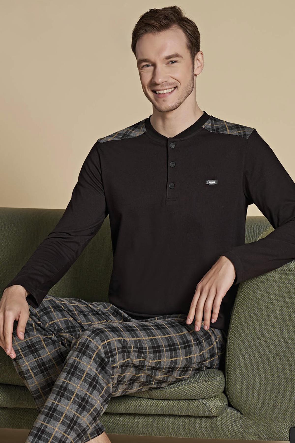 Erkek Pijama Takımı 1532 Siyah