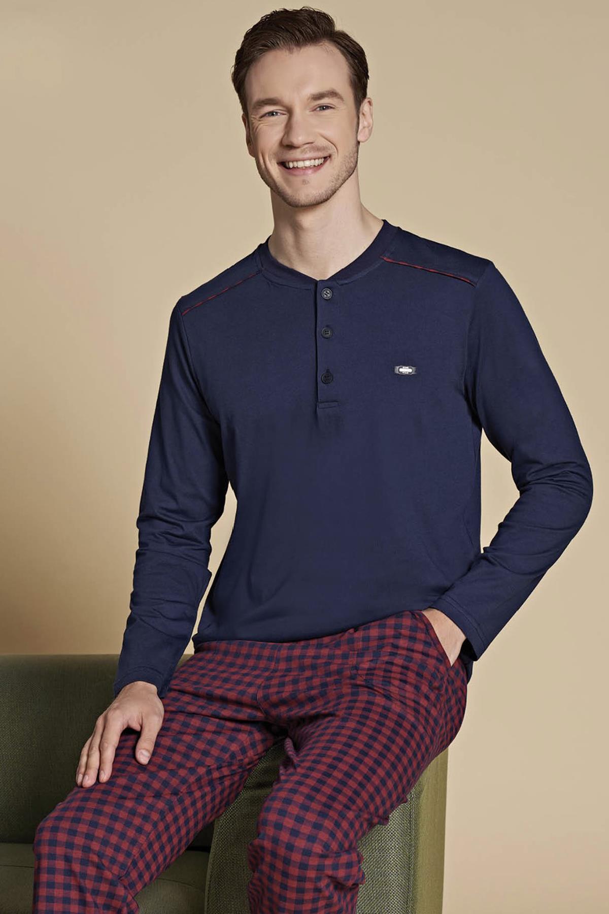 Erkek Pijama Takımı 1536 Lacivert