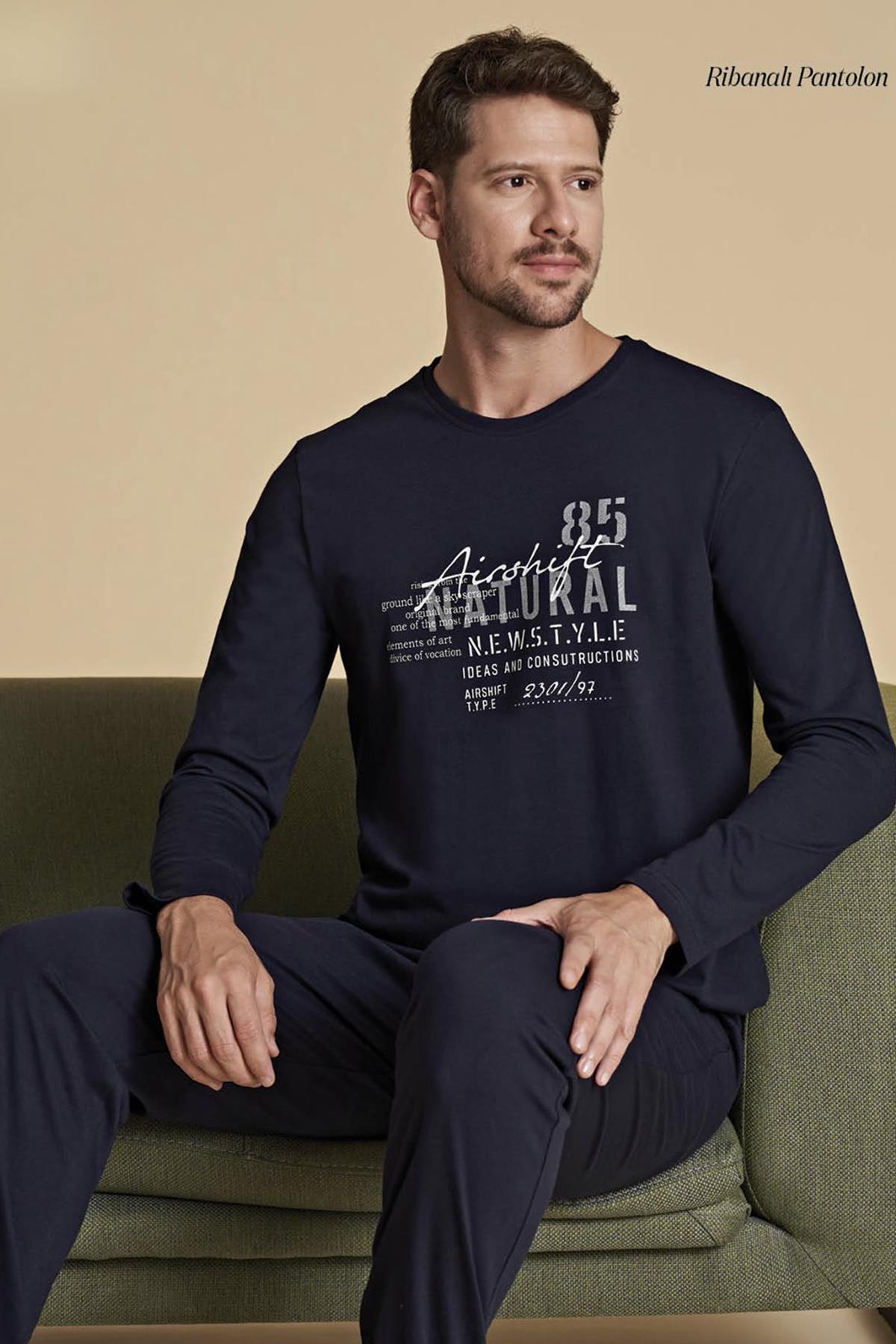 Erkek Pijama Takımı 1549 Lacivert