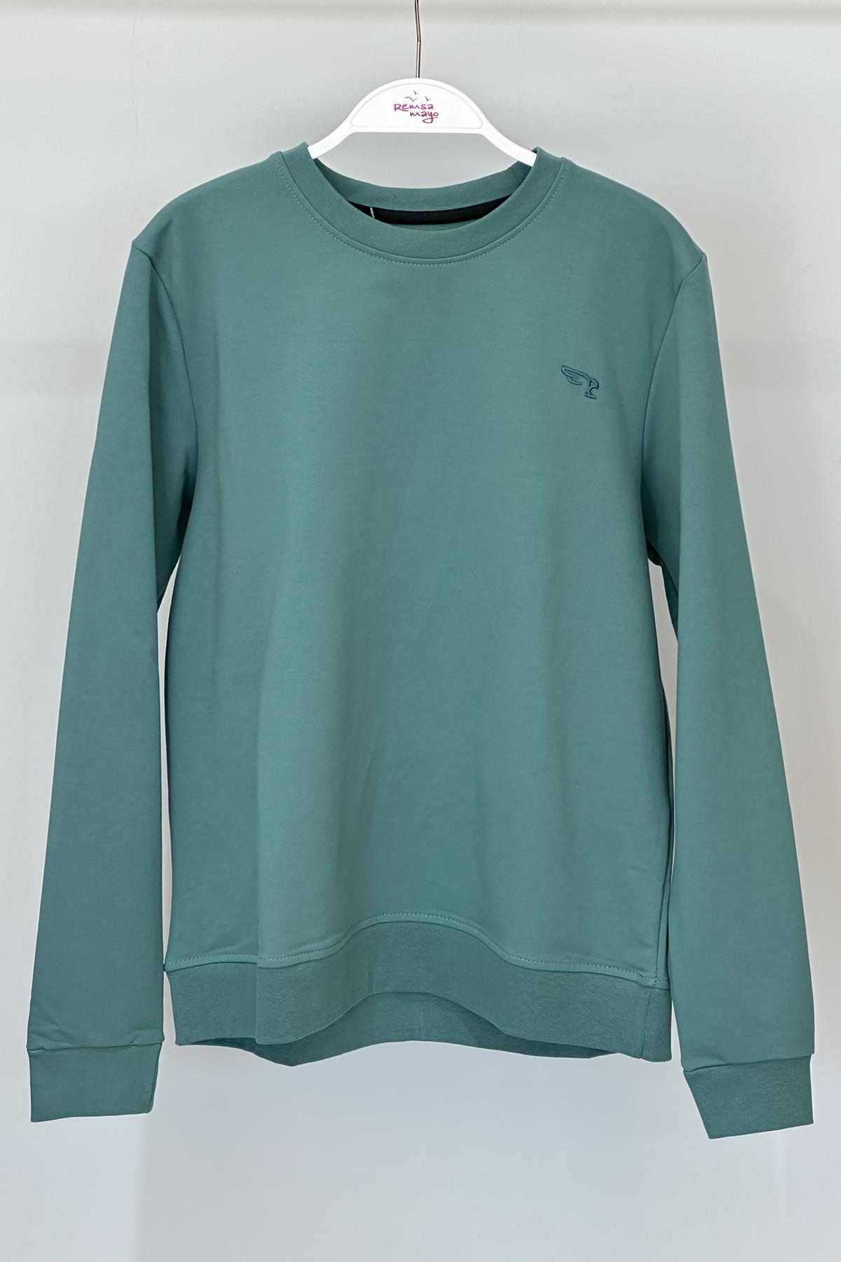 Erkek Sweatshirt 7084 Yeşil