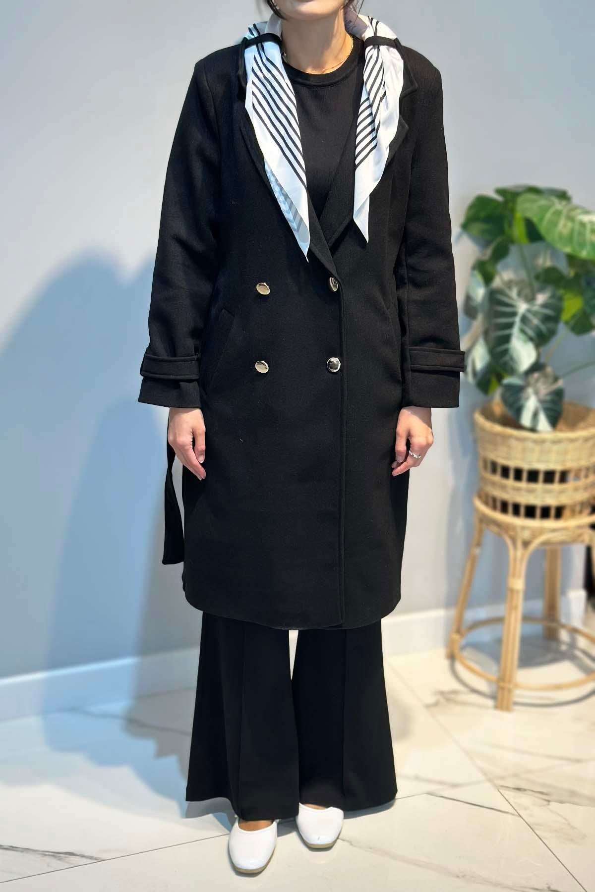 Fular Detay Kaban 30064 Siyah