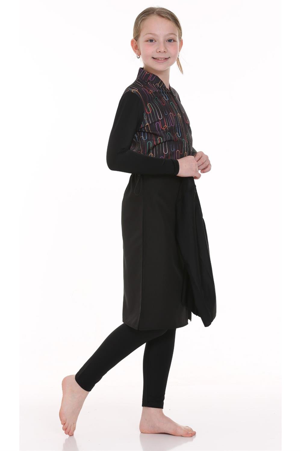 Genç Tam Kapalı Tesettür Mayo 2390 TC Siyah Remsa Mayo