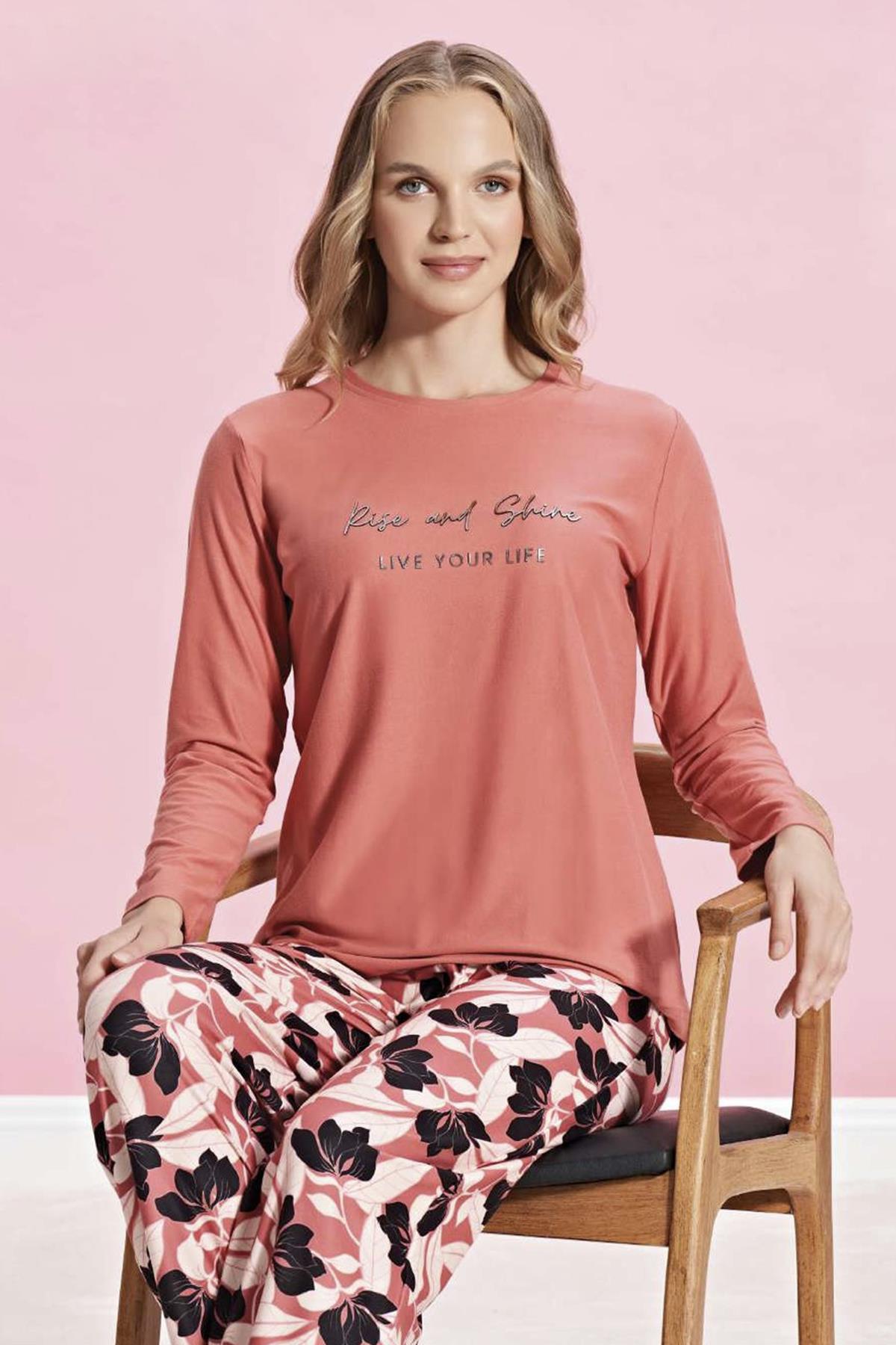 Kadın Pijama Takımı 1471 Nar Çiçeği