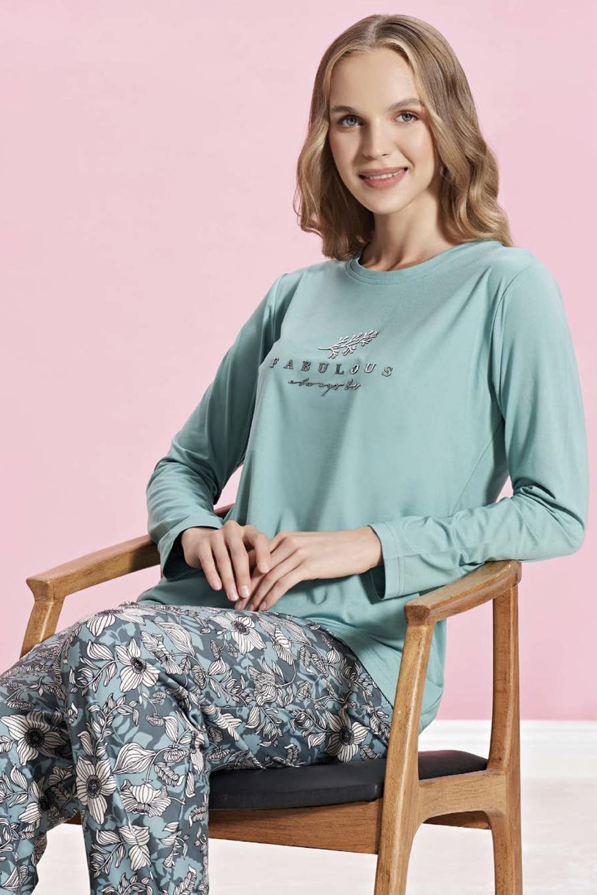 Kadın Pijama Takımı 1472 Mint