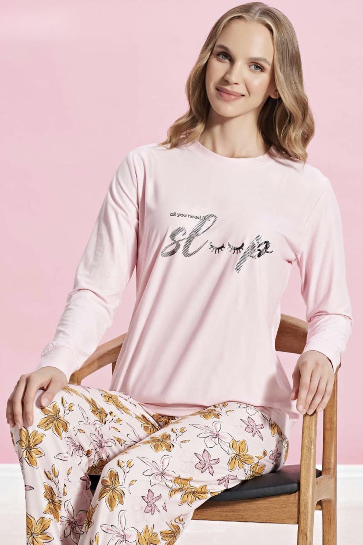 Kadın Pijama Takımı 1479 Pembe