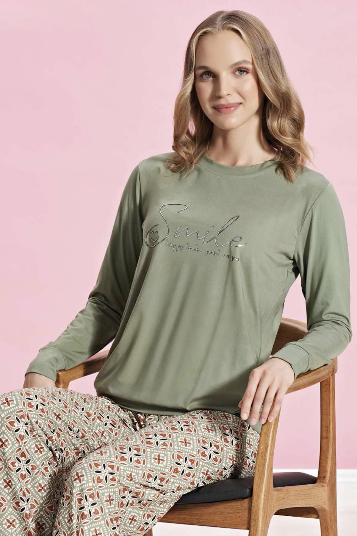 Kadın Pijama Takımı 1480 Yeşil