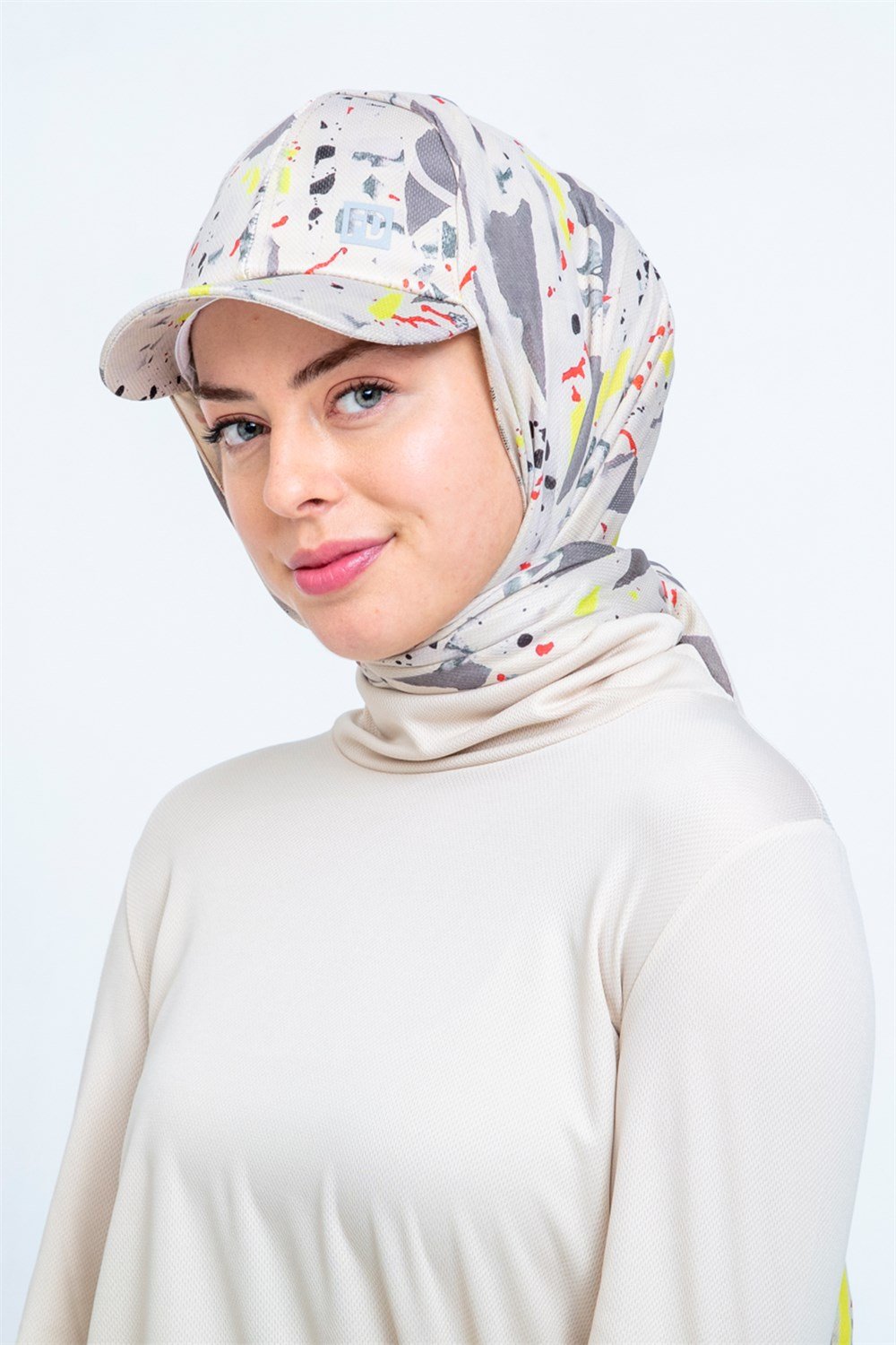 Kepli Spor Şal Baskılı Geometrik Bone Remsa Mayo FD Sports A520