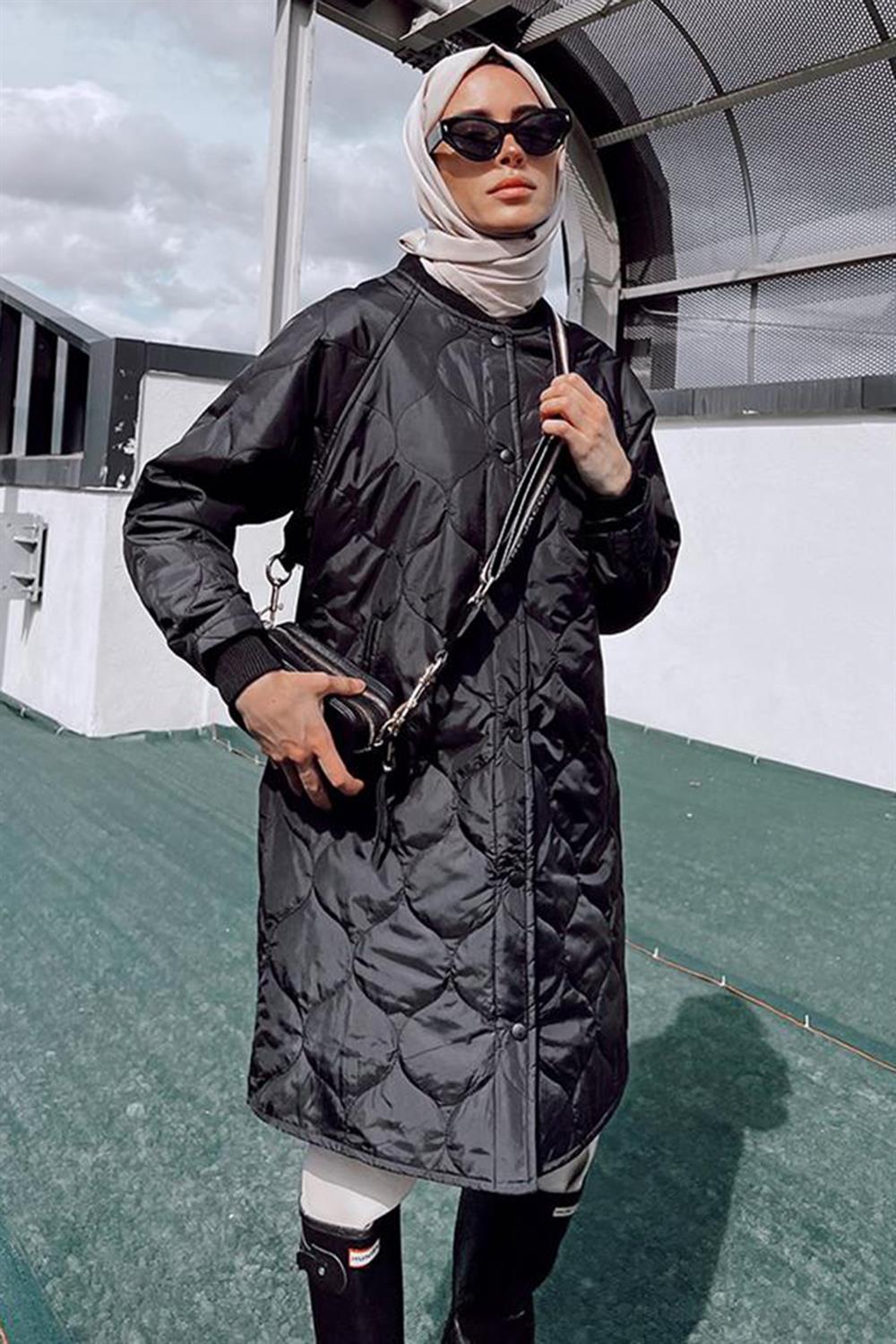 Lale Butik Uzun Kapitone Kap 5038