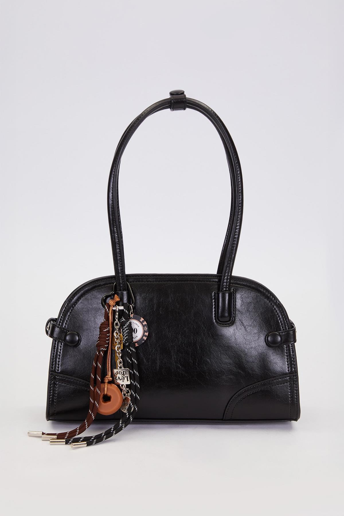 Levidor Charm Detay Askılı Premium Çanta 930300 Siyah