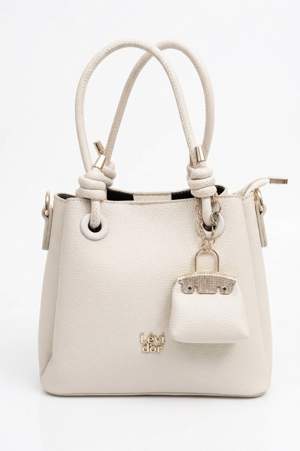 Levidor Charm Detaylı Çanta 931101 Krem