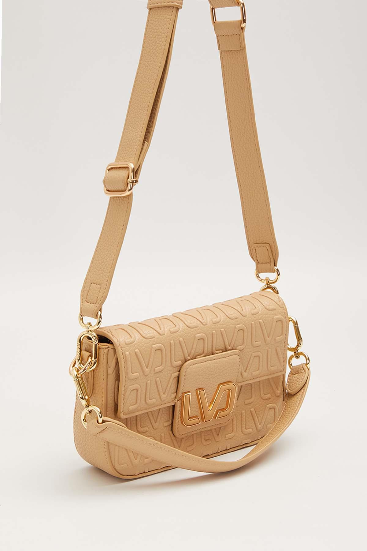 Levidor Desenli Deri Askılı Premium Çanta 930627 Vizon