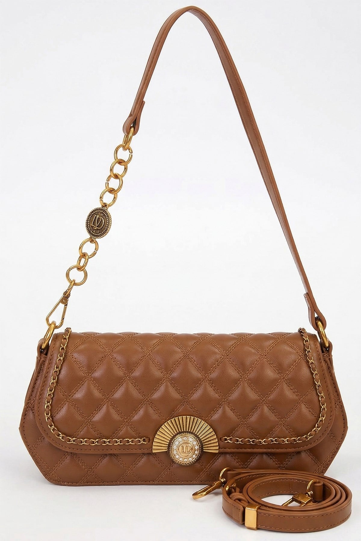 Levidor Premium Çift Askı Yumuşak Deri Çanta 930290 Camel