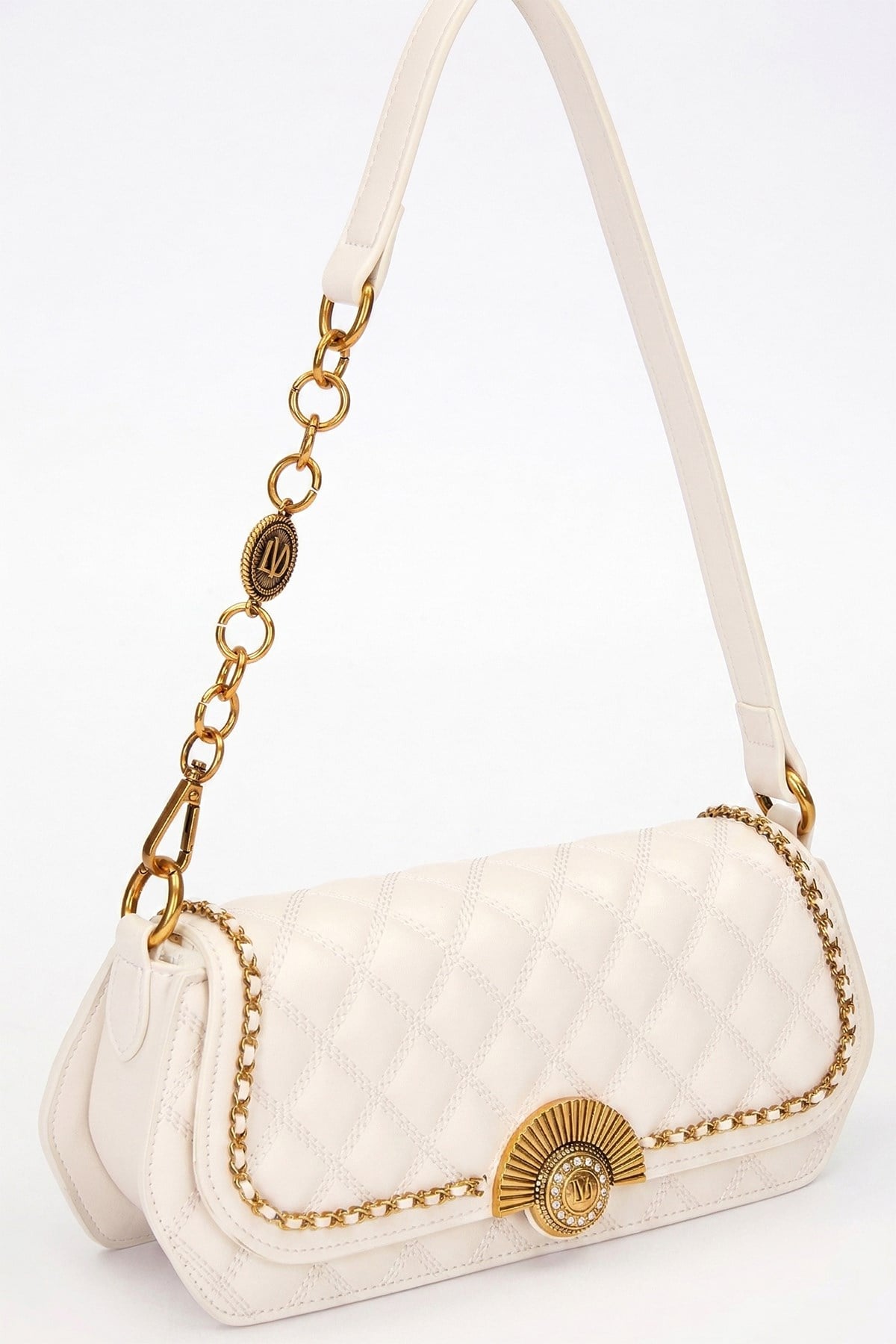 Levidor Premium Çift Askı Yumuşak Deri Çanta 930290 Krem