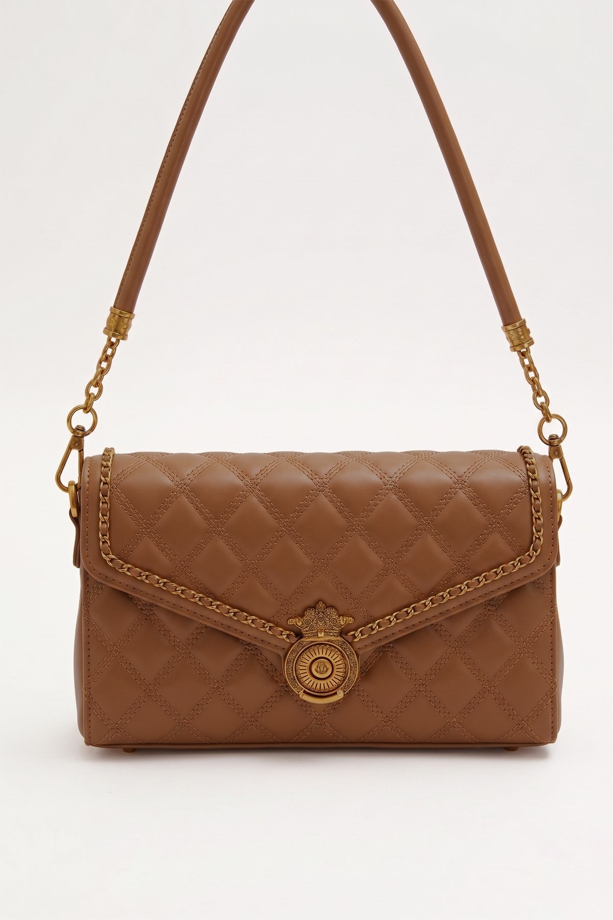 Levidor Premium Çift Bölmeli Çift Askılı Sert Deri Çanta 930663 Camel