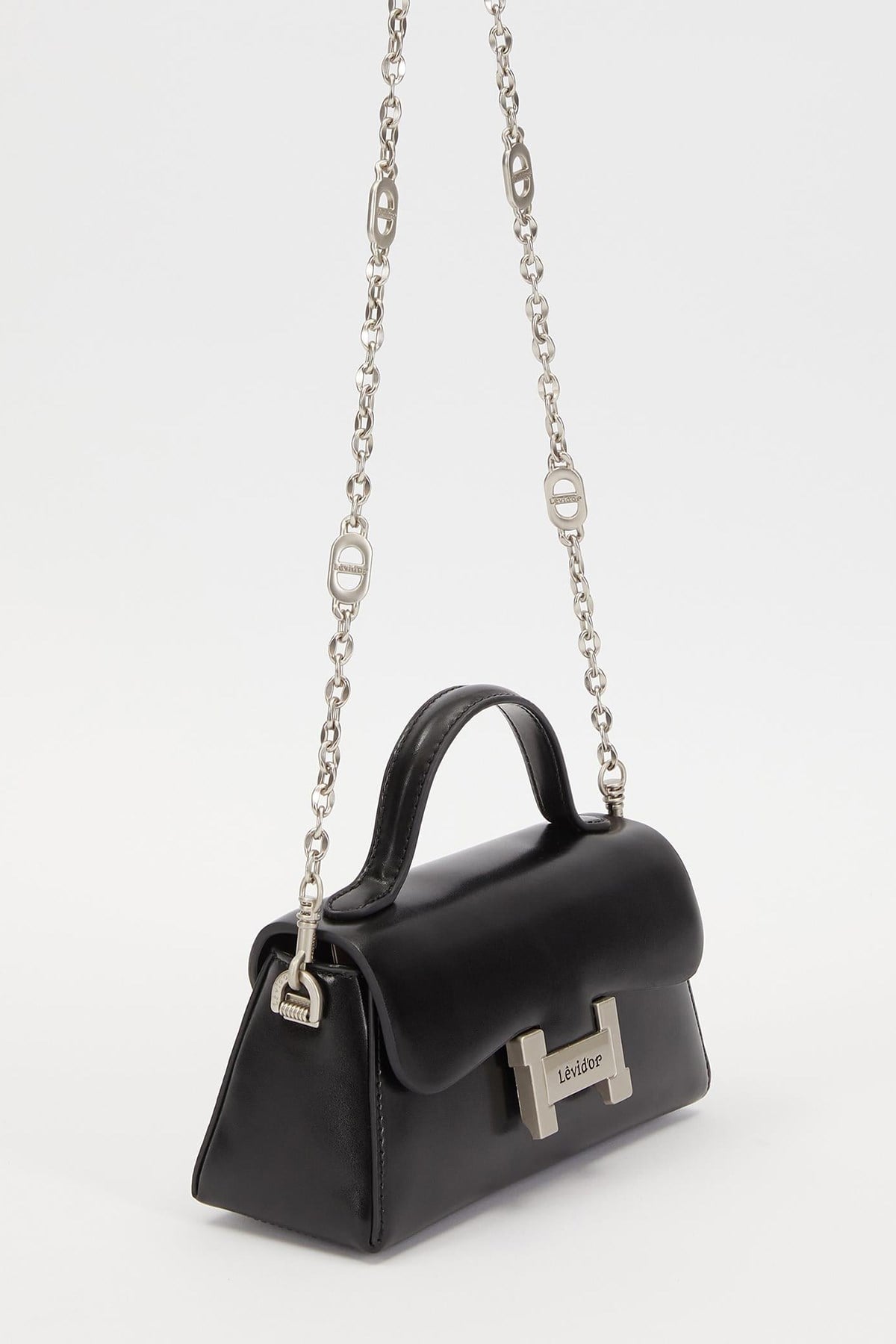Levidor Premium Küçük Boy Sert Deri Çanta 930238 Siyah