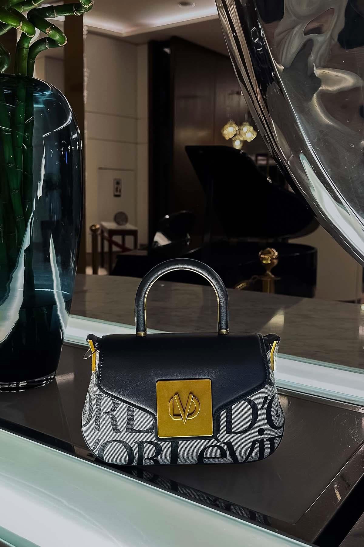 Levidor Premium Tek Askı Çıtçıt Detay Çanta 930283 Siyah