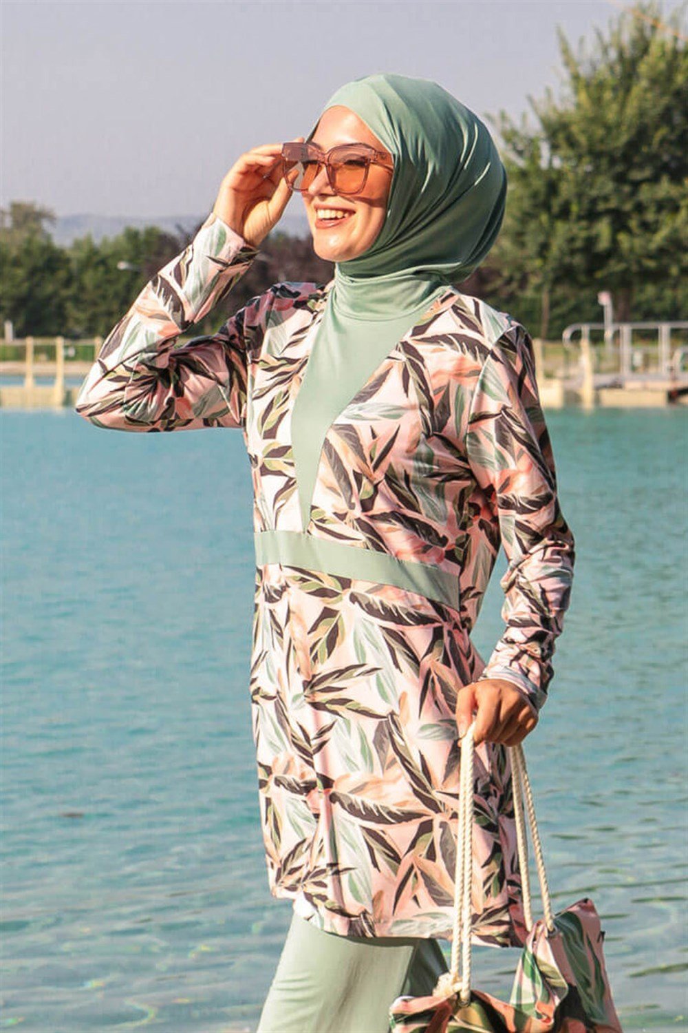 Likralı Tam Kapalı Tesettür Mayo M2123 Remsa Mayo