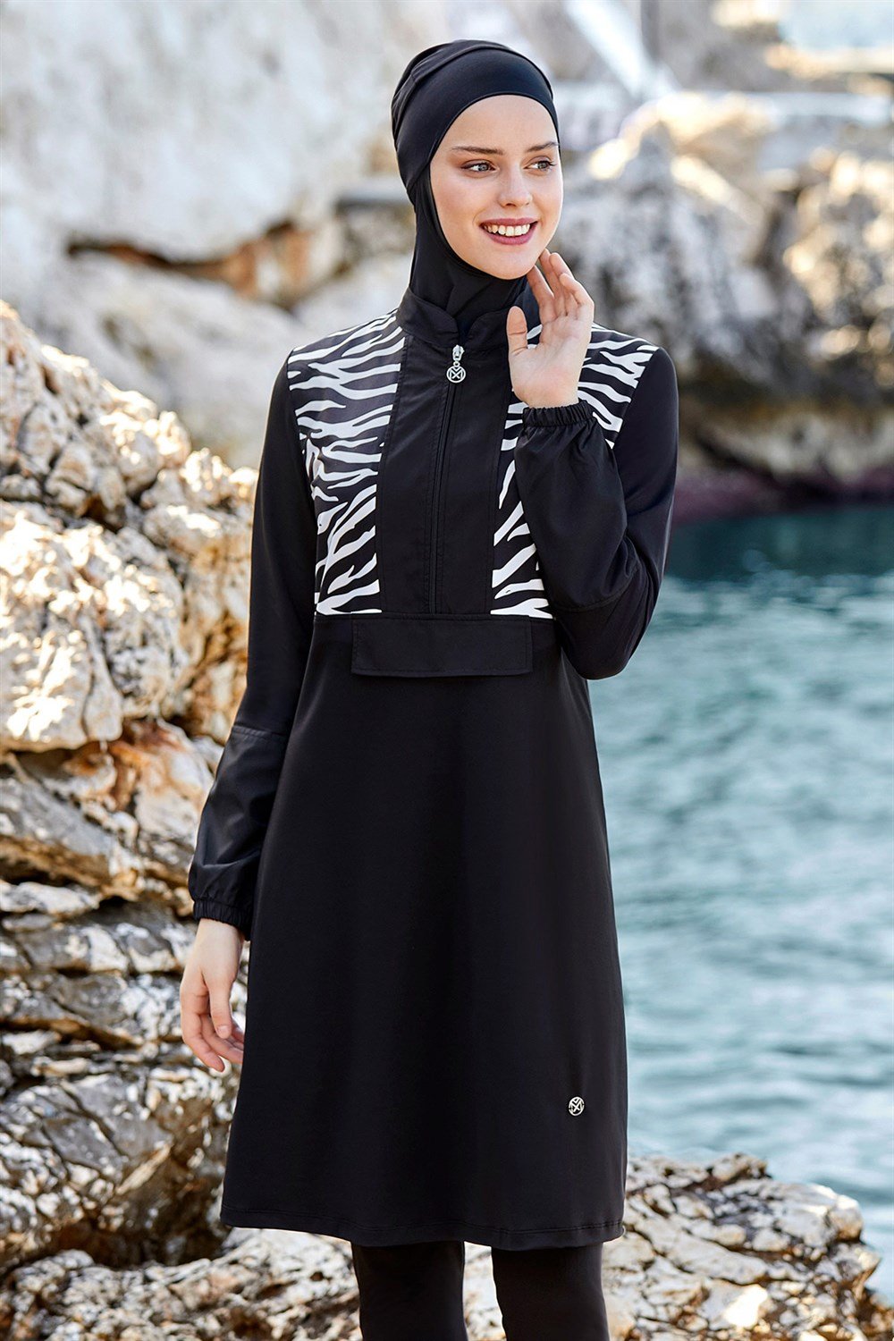 Likralı Tam Kapalı Tesettür Mayo Maresiva 0522