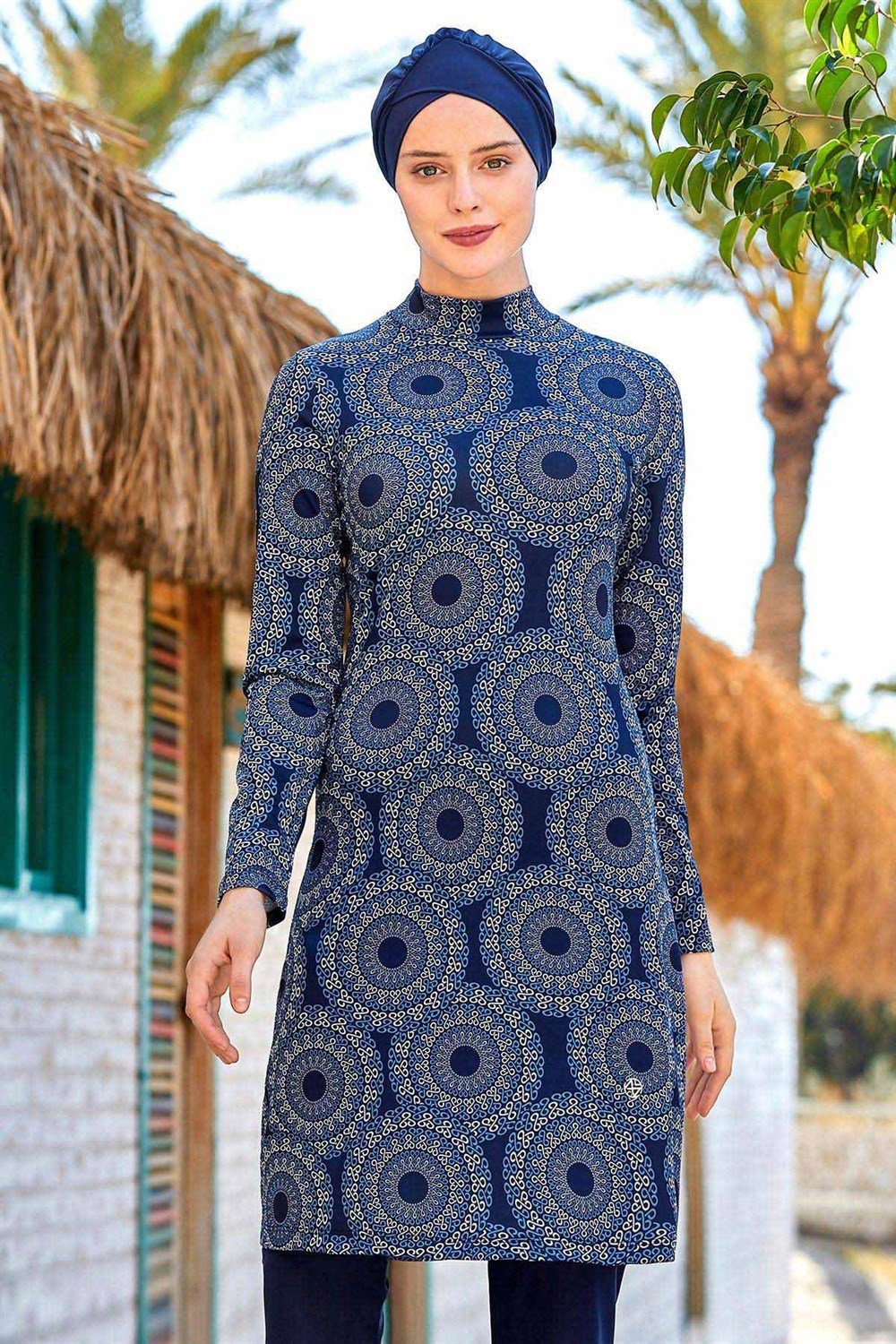 Likralı Tam Kapalı Tesettür Mayo Maresiva 0502