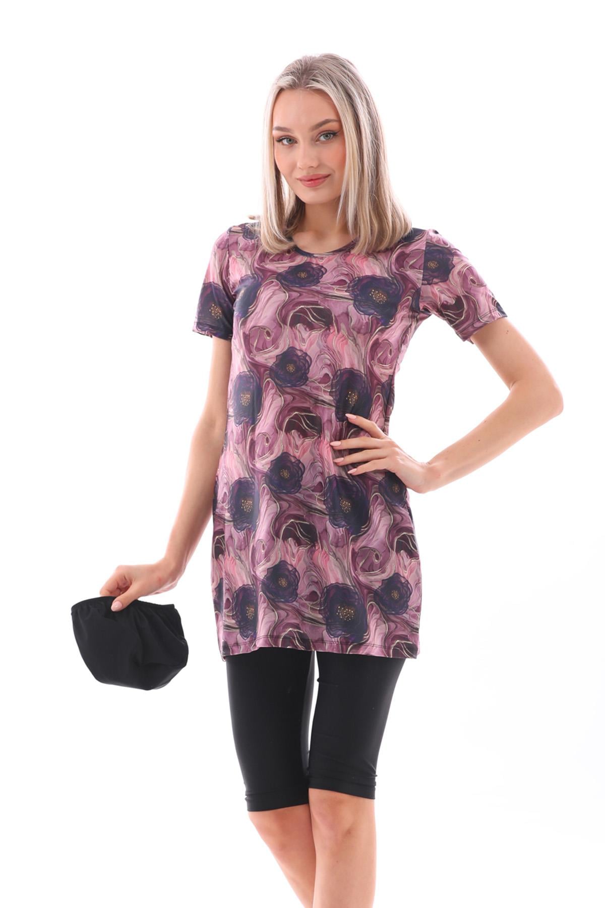 Likralı Yarı Kapalı Mayo 2415 Helen Mor