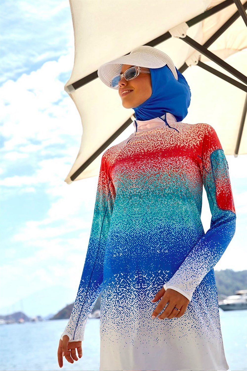 Mayovera Ombreli Spor Tasarım Mayo Tam Kapalı Mayo Remsa Mayo