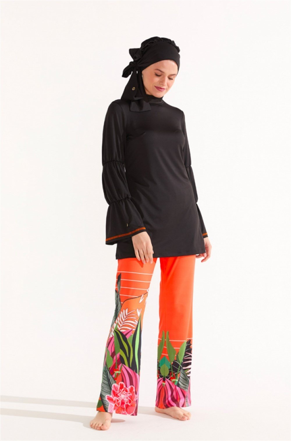 Mayovera Tropikal Tasarım Tesettür Mayo