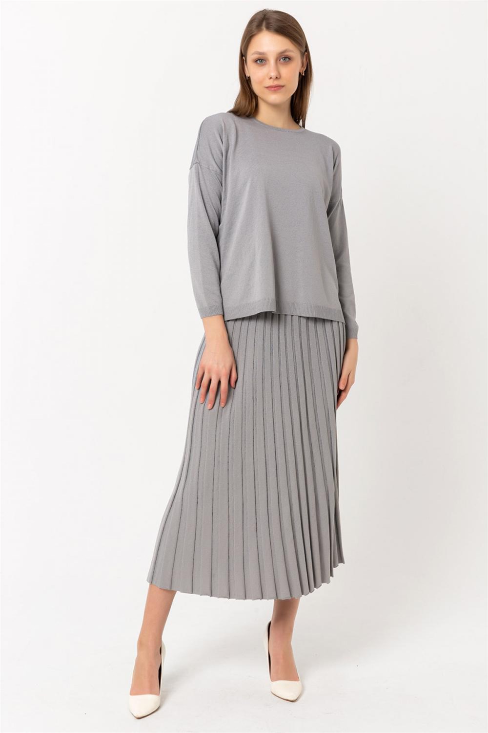 Merserize Takım Kelebek Gri