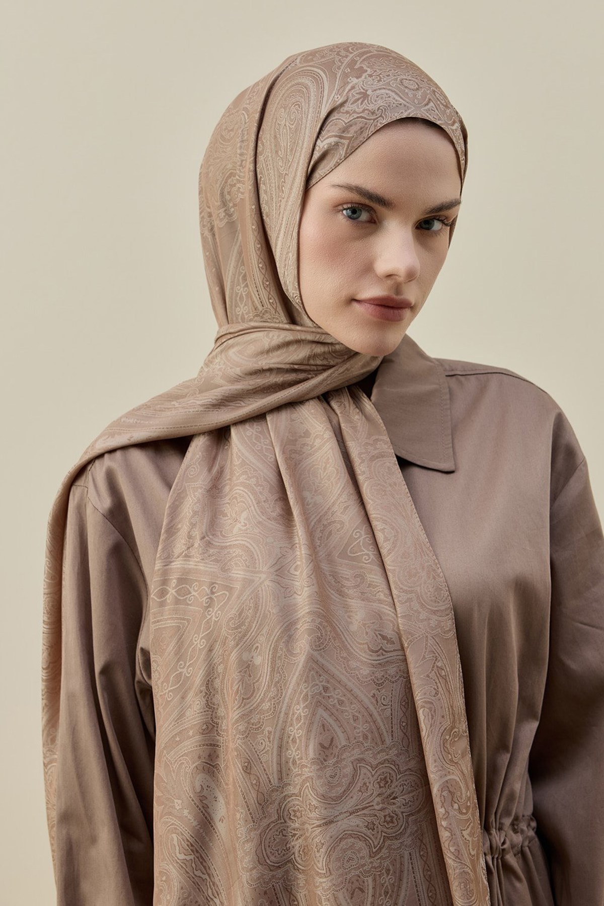 Merwish İconic kadın Şal 2605 Mocha